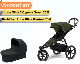 Thule Urban Glide 2 Black / Cypress Green 2022 s korbièkou